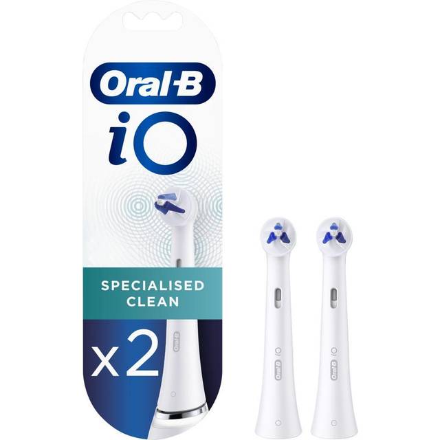 Oral B iO Specialised Clean Toothbrush Heads  Pack of 2 Counts White