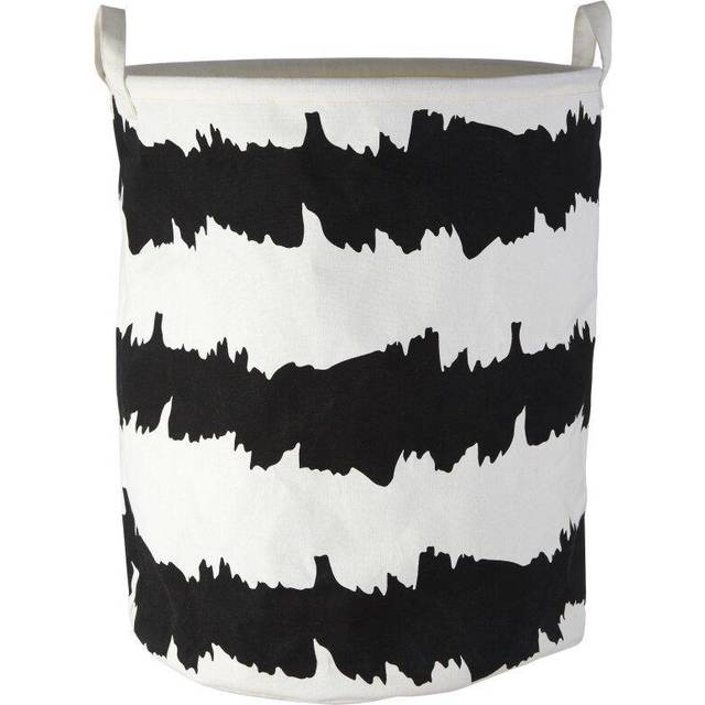 Premier Housewares - Black / White Fabric Basket