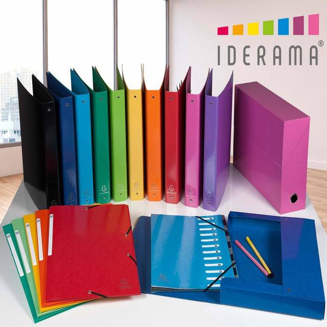 Exacompta Iderama Ring Binder A4 Board 2 ring 30 mm Assorted Pack of 10