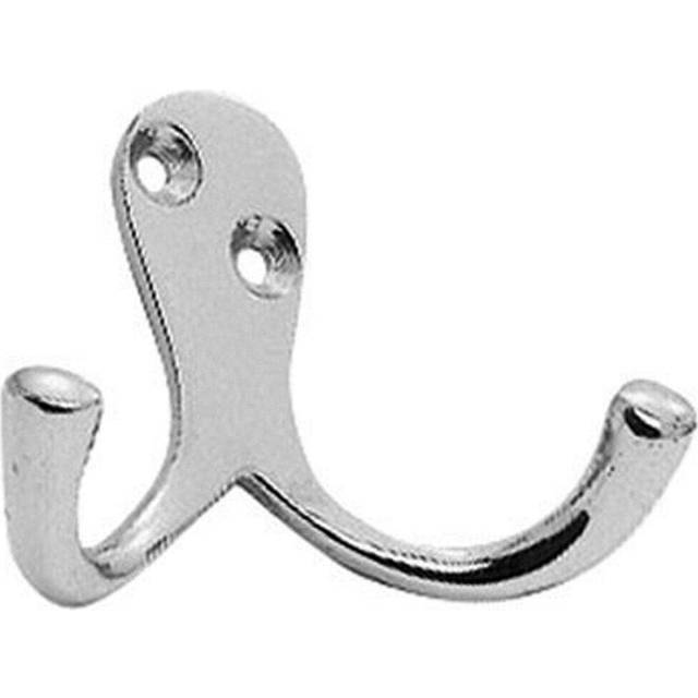 Victorian One Piece Double Bathroom Robe Hook 26mm Projection Polished Chrome