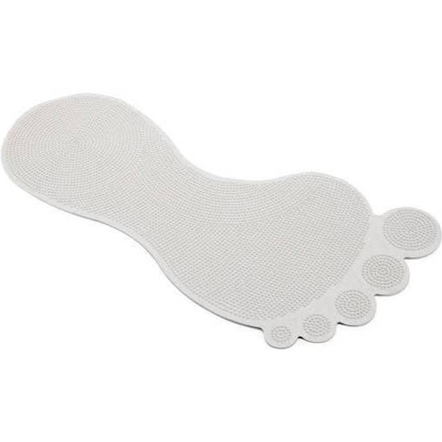 Croydex Non Slip Big Foot Rubber Bath Mat Grey or White 35 x 76cm