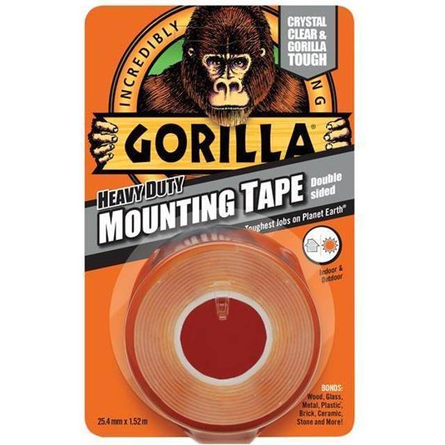 Gorilla Glue 3044101 Heavy-Duty Double Sided Mounting Tape, 25.4 mm x 1.52 m