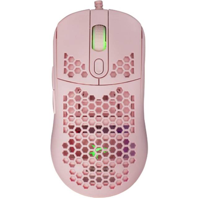 White Shark Galahad Pink, Ambidextrous, Optisk, USB Type-A, 7200 dpi, Lyserød