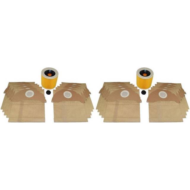Ufixt - 20 x Wet & Dry Vacuum Dust Bags & 2 Filters Fits Karcher WD2400