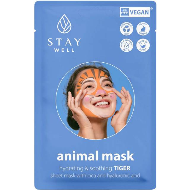 Stay Well Well Animal Mask, 1 pcs Stay Well Ansigtsmaske