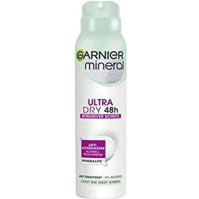 Garnier Deodorantspray, antiperspirant, intensivt skydd mot kroppslukt och underarmvätta, upp till 48 timmars effekt, Mineral UltraDry