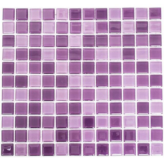 Kristallmosaik Square Mix Violett 2,5X2,5 Cm Pris Per Ark