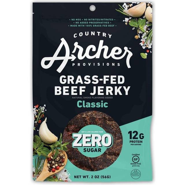 Country Archer Gluten Free Grass-Fed Zero Sugar Beef Jerky Classic 2 oz