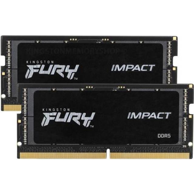 Kingston Technology Fury Impact Ram-minnen 64 Gb 2 X 32 Gb Ddr5 64gb 4800mt/s Ddr5 262-pin So-dimm