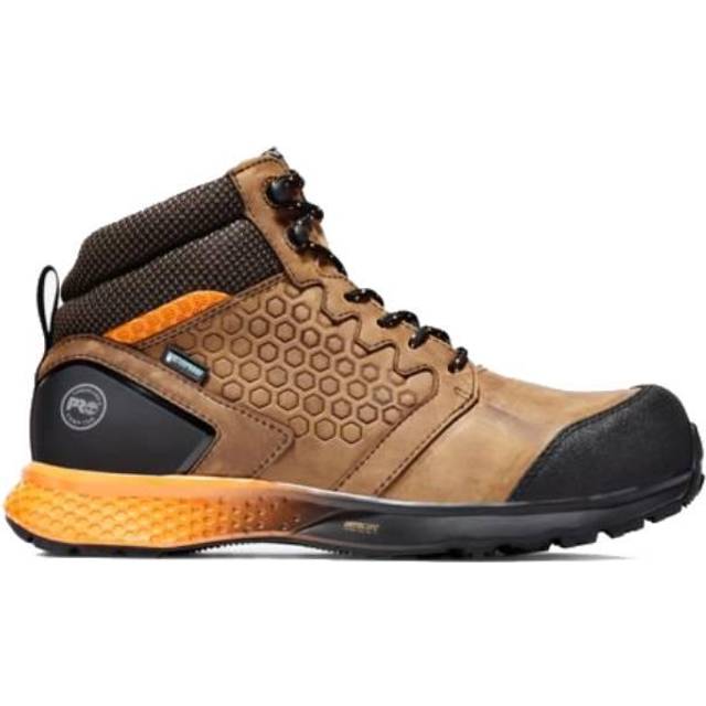 Mens timberland pro reaxion mid safety boots black hiker composite toe cap
