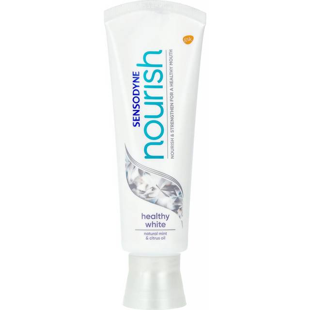 Sensodyne Nourish Healthy Whitening Tandkräm Vegansk tandkräm mot ilningar i tänderna 75 ml