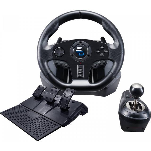 Superdrive GS850-X - Hjul, pedaler och växelspakuppsättning - kabelansluten - för Microsoft Xbox One, Sony PlayStation 4, Microsoft Xbox Series S, Mi