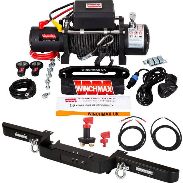 Land rover defender winch + winch bumper + wiring kit + isolator combo