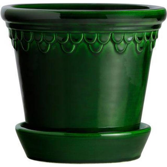 Bergs Potter Köpenhamn kruka glaserad Ø16 cm Grön