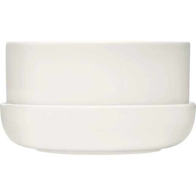 Iittala Nappula Urtepotte m. Underskål Hvid 24x13cm - 24x13 cm Blomkrukor Från Magasin (24x13 cm)