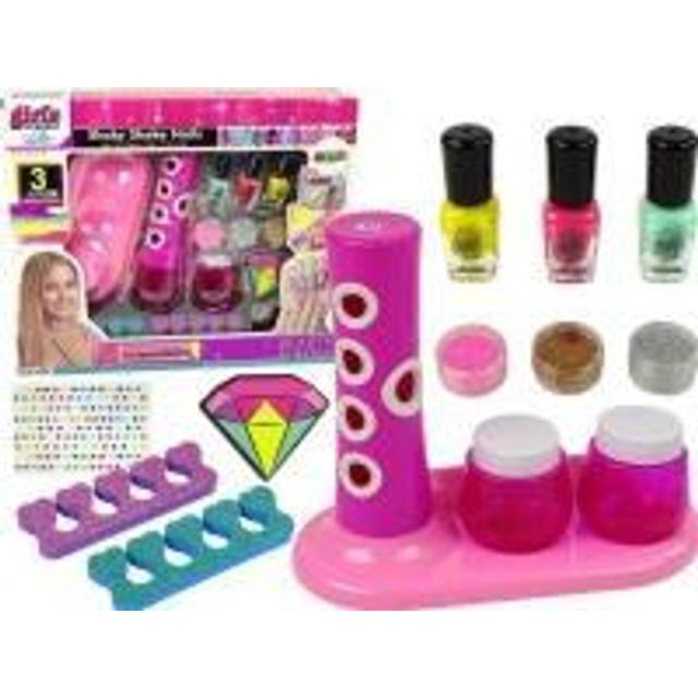 Leantoys Nail Polish Kit Glitter Dispenser Nail Polish Sticker