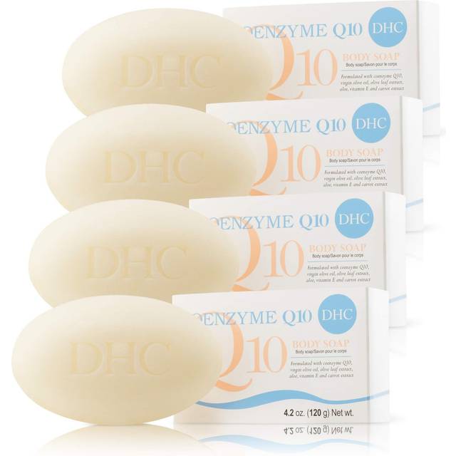 DHC Q10 Body Soap 4 pack  Antioxidant-Rich Cleansing Body Bar  Hydrating  Conditioning  Fragrance and colorant free  Ideal for all skin types  4.2 oz.