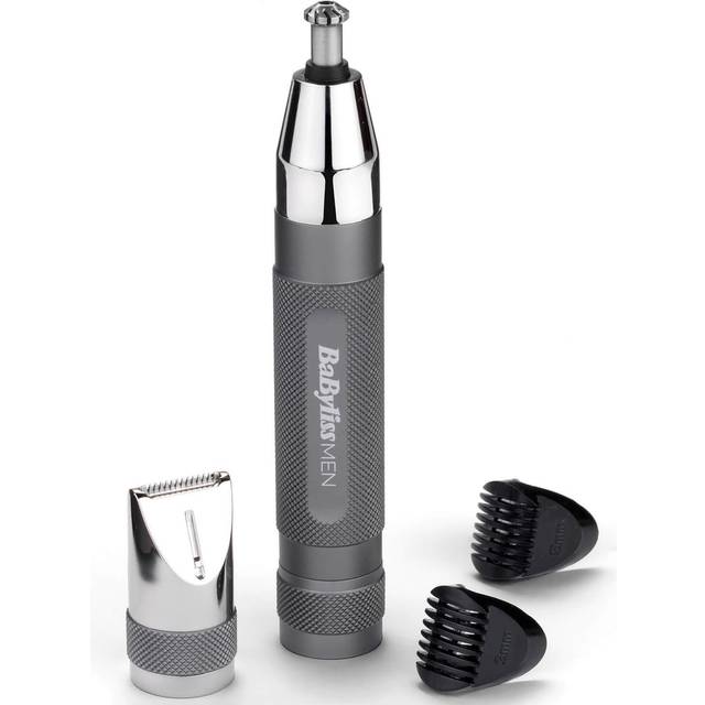 BABYLISS Super-X Metal Series Nose, Ear & Eyebrow Trimmer - Black & Silver, Silver/Grey,Black