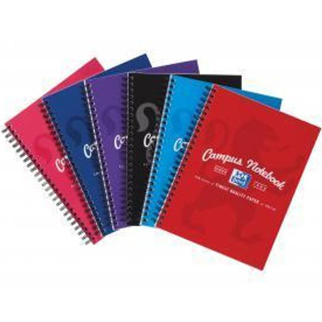 Oxford Campus, A5+ Notebook, Lined, 140 Page, Assorted Colours Pack of 5