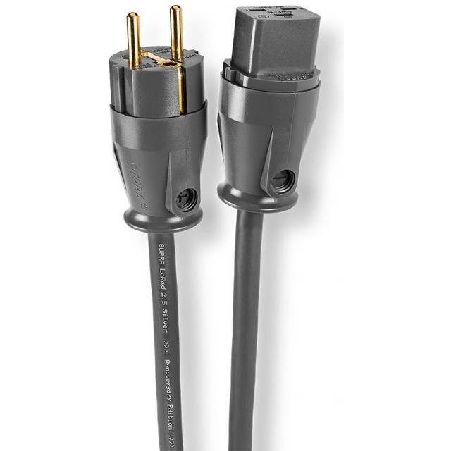 Supra Lorad 2.5 SPC strömkabel 16 Ampere, rak stickpropp, 1 meter