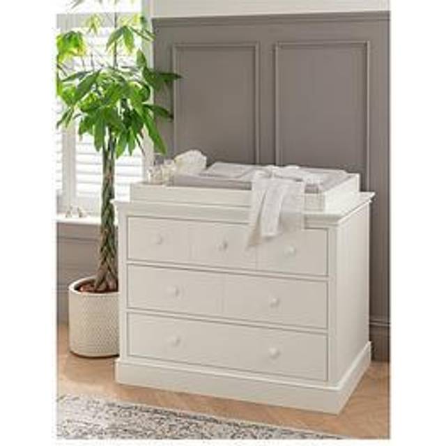 Oxford 3 Drawer Dresser & Baby Changing Unit - White
