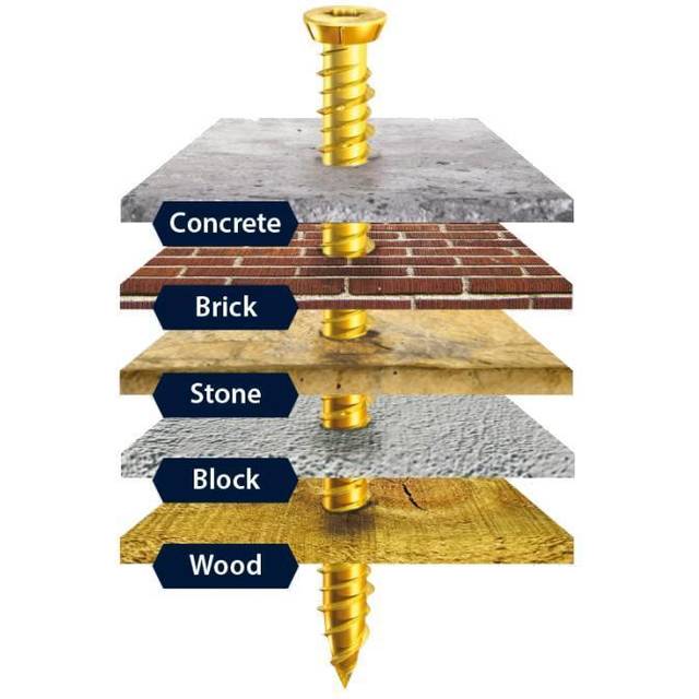 TIMCO Concrete Screws TX Flat Countersunk Yellow - 00200TCON - Pack o- you get 2