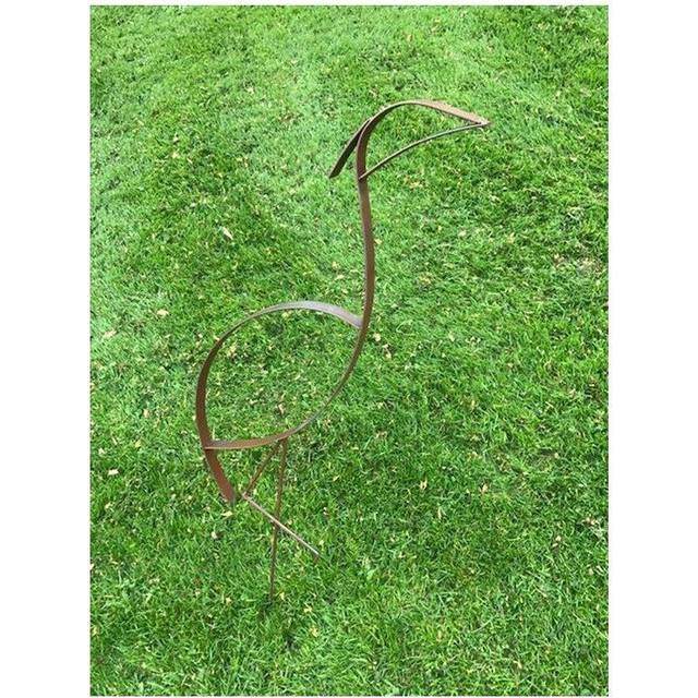 Heron Garden Art - Steel - W38.1 x H111.8 cm - Bare Metal/Ready to Rust