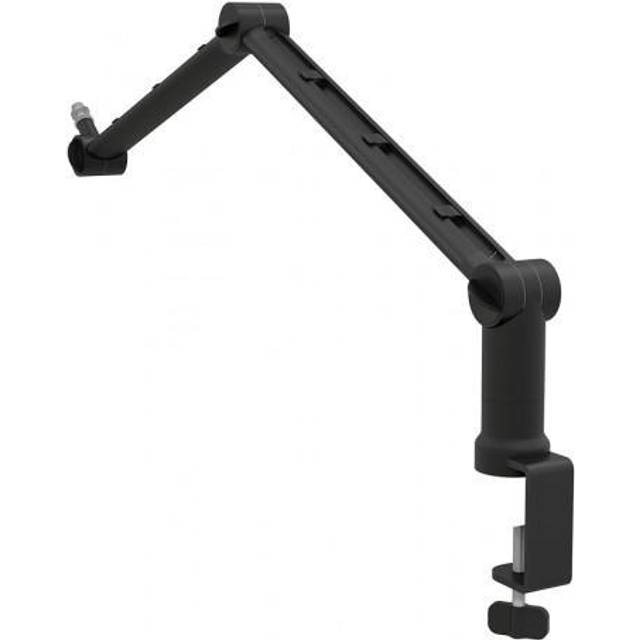 ICY BOX Professionell mikrofonarm med bordshållare, 360 graders roterbar, 3/8 tum till 5/8 tum adapter, kabelhantering, för Blue Yeti, Blue Snowball, HyperX QuadCast och många fler, 60872, svart