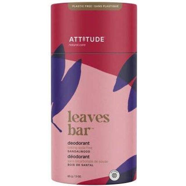 Attitude Leaves Bar Deodorant Plastic Free Sandalwood 3 oz