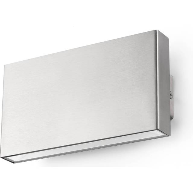 Faro Kaula - LED Outdoor Large Up Down Wall Light Matt Nickel IP44
