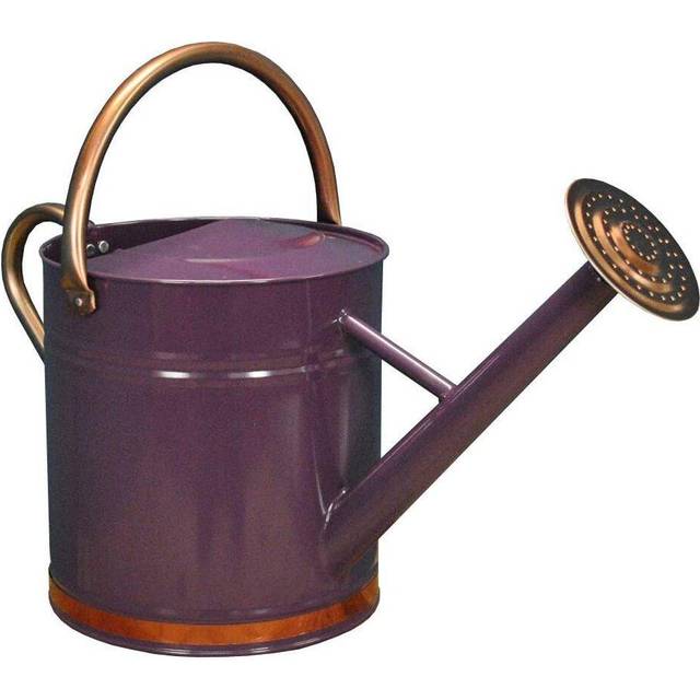 Heritage Heather & Copper Metal Watering Can with Rose (9 Litre)