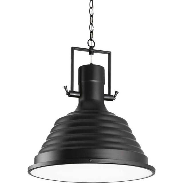 Ideal Lux Fisherman - 1 Light Dome Ceiling Pendant Black, E27