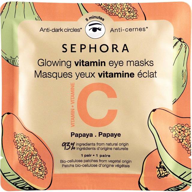 Sephora Collection Vitamin Eye Masks Bio-Cellulose Papaya 3G