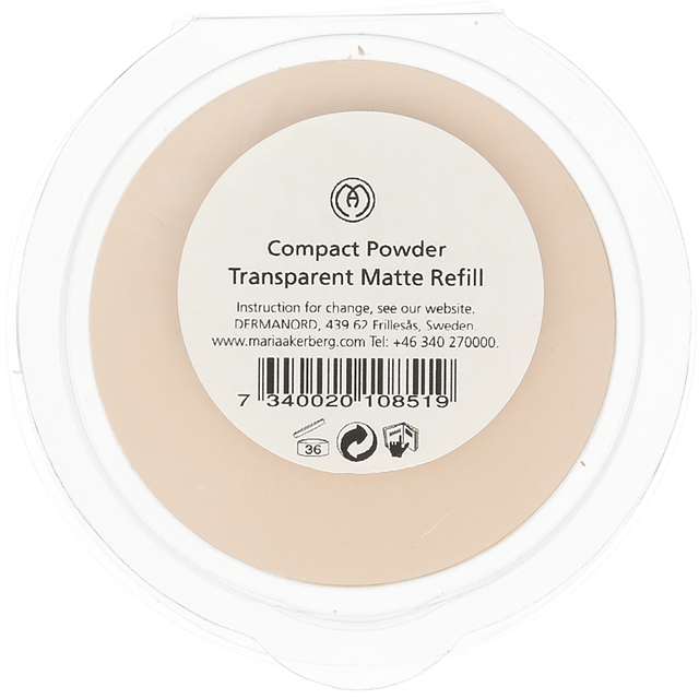 Maria Åkerberg Compact Powder Refill Sticker Transparent Matte