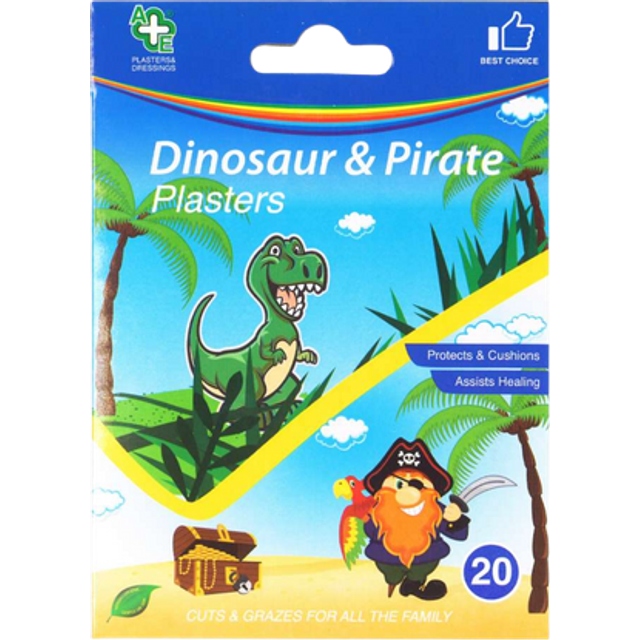 Dinosaur & Pirate Plasters 20'S