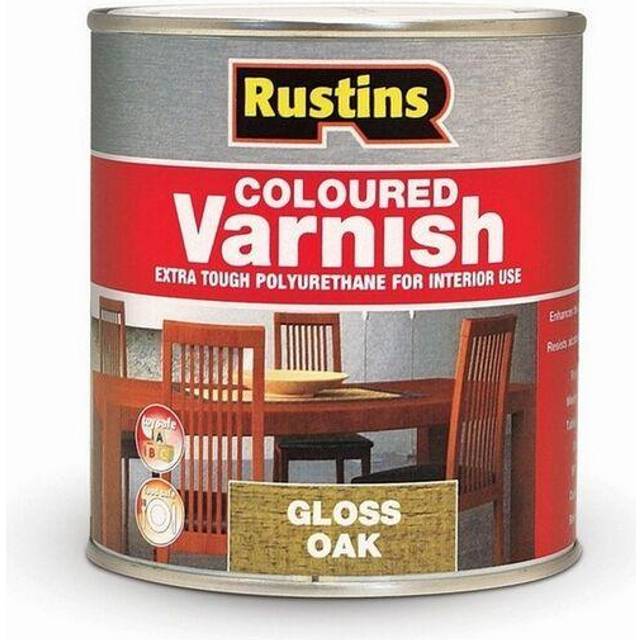 Rustins Poly Varnish Stain Gloss Teak 500ml