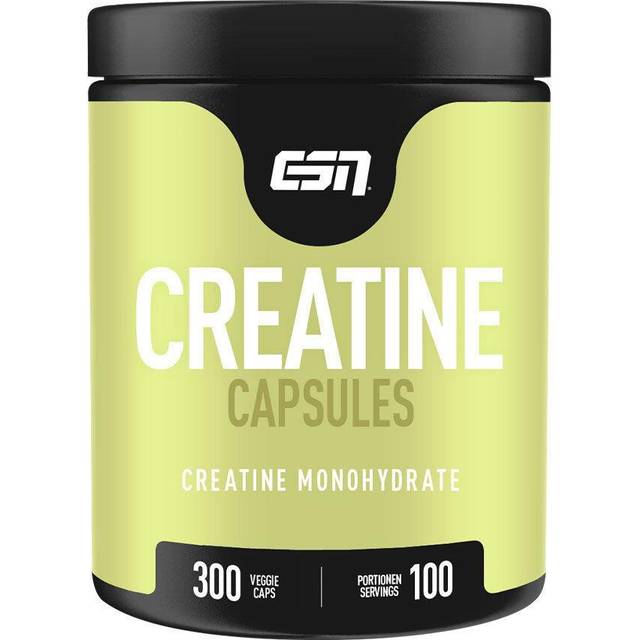 Creatine Giga Caps, 300 Capsules, 0.77 lbs, 100 Servings Creatine Monohydrate - Vegan - Made in Germany, Laboratory Tested