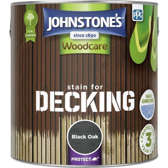 Johnstone's Woodcare Decking Stain Paint 2.5L - Black Oak