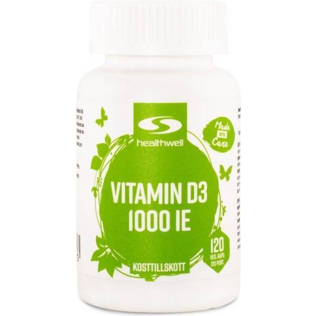 Healthwell Vitamin D3 1000 IE, 120 kaps