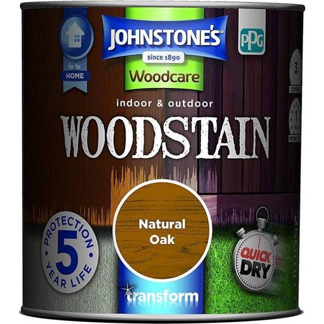 Johnstone's Natural Oak Woodstain 250ml - JOHNSTONES - Brown