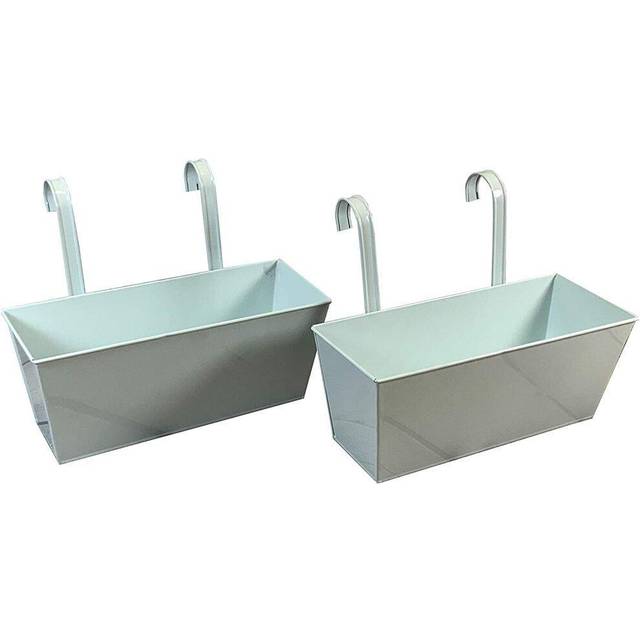 Ice White Balcony Hanging Planters (Set of 2)