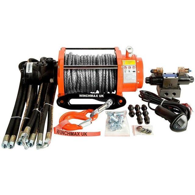 15,000lb Hydraulic Winch. 25m x 12mm Dyneema Rope. 24V System.