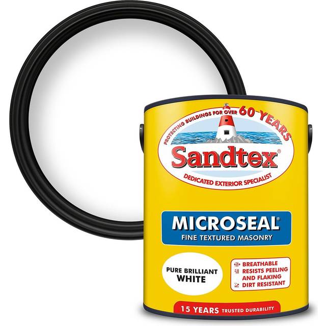 Sandtex Ultra Smooth Microseal Exterior Masonry Paint - Pure Brilliant White