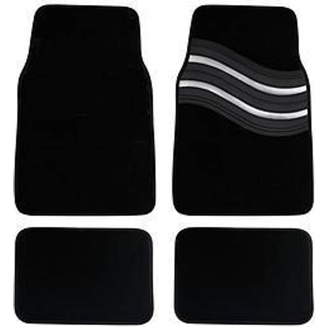 STREETWIZE Wave Carpet Car Mat Set Silver - silver