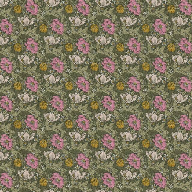 Rasch country meadow green wallpaper wildflower floral naturistic paste the wall