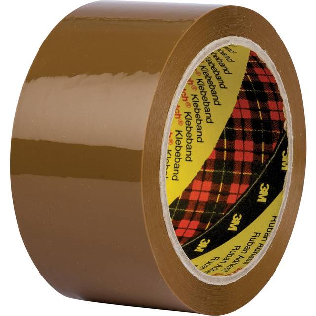 Scotch Packaging Tape, Pack of 6 Classic Brown Packing Tape Rolls, Ideal for sealing boxes and parcels