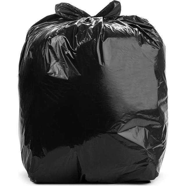 "Aluf Plastics RL-3339XH 33 Gallon Trash Can Liners (100 Count) - 33"""" x 39"""" - Thick 1.5 MIL Equivalent Black Trash Bags for Bathroom  Kitchen  Office"