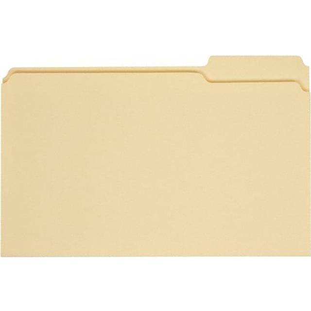 Universal UNV12115EE 1/5-Cut Assorted Top Tab File Folders - Letter Size  Manila (100/Box)