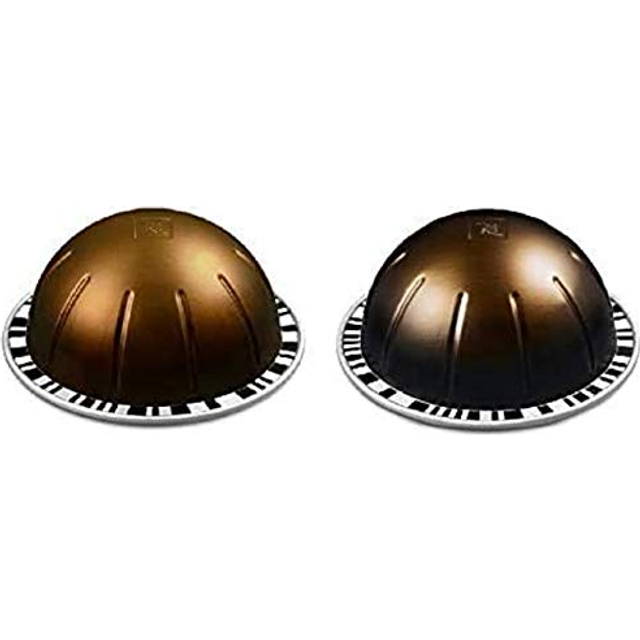 Nespresso Vertuo Dubbel espresso urval lång utgång kaffekapslar kapslar Chiaro Scuro 20 kapslar 2 ärmar