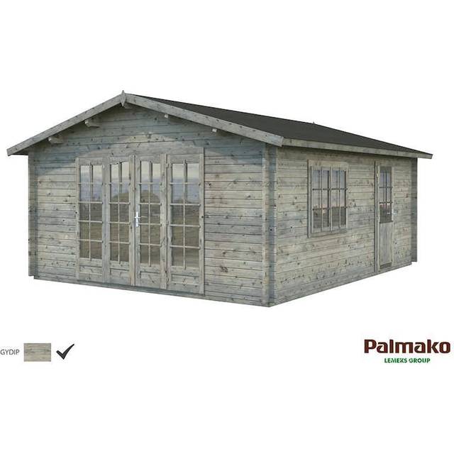 Palmako Irene Stuga 29,2 m²/inv. 27,7 m², grå impregnerad